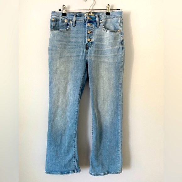 Madewell Denim - Madewell Cali Demi Boot Jeans Size 29 Exposed Button Fly Light Wash